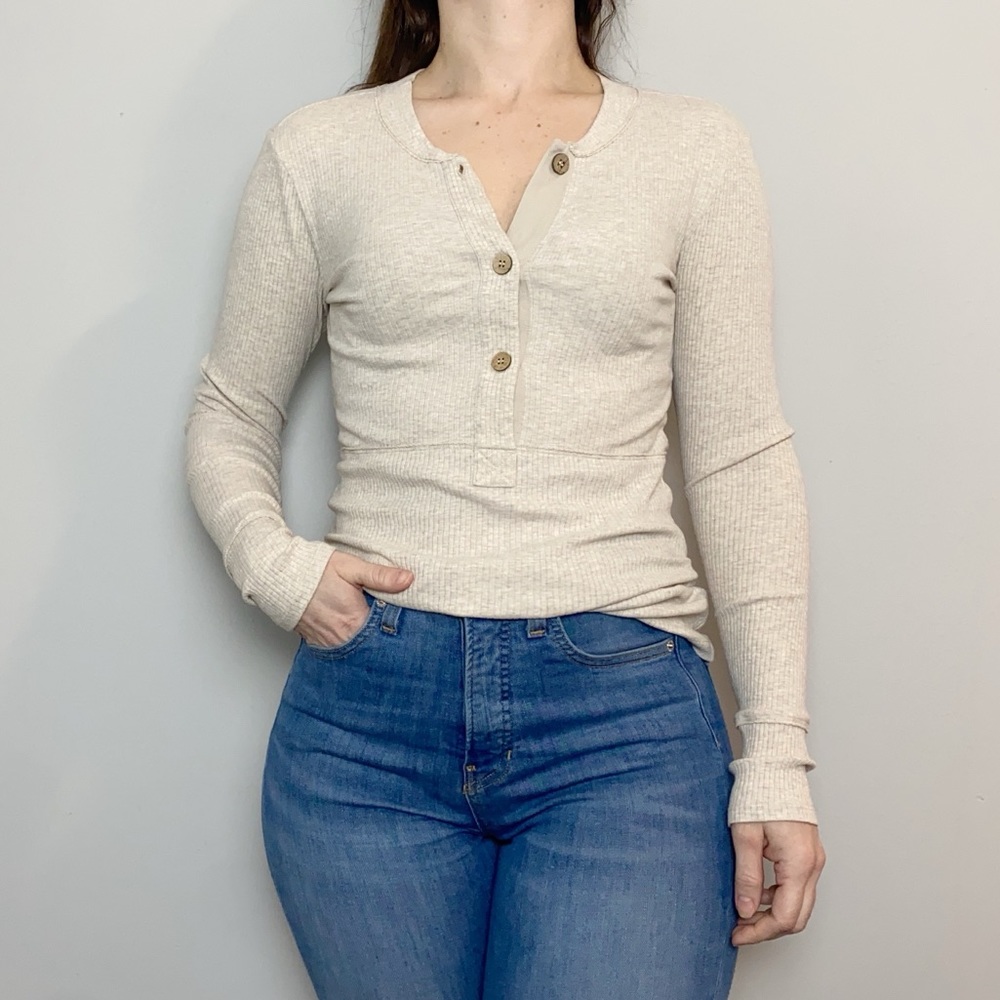 Sundance Dynasty Henley Ribbed Top